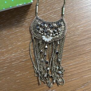 Stella & Dot Gold Statement Necklace